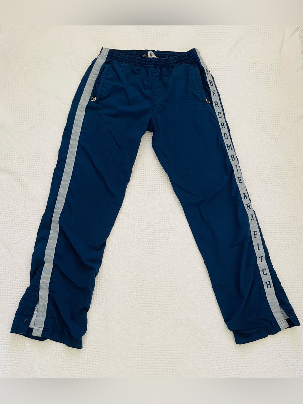 Vintage Abercrombie & Fitch Logo Track Pants Nylon 90s Y2K Men’s XS Unisex